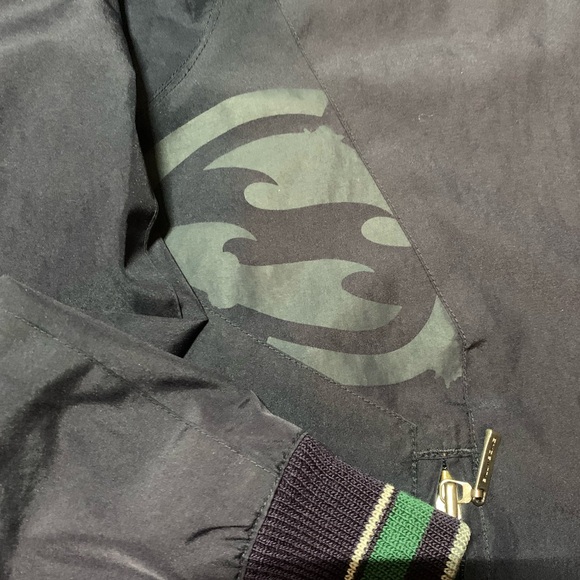 Navy Blue Jacket with Striped Cuffs - Picture 5 of 6